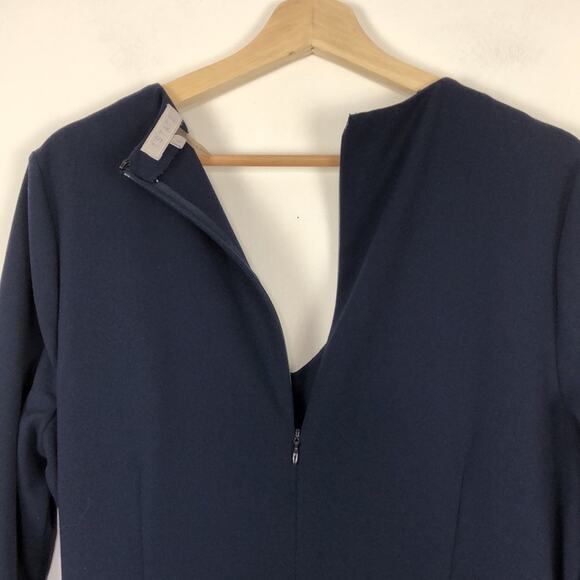 1. State long sleeve blue V neck hidden zip closure wrap tie romper Womens Large - Picture 10 of 11